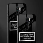 smile or naked black glass case for redmi note 8 pro image-2