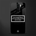 smile or naked black glass case for redmi note 8 pro image