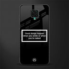 smile or naked black glass case for poco m2 pro image