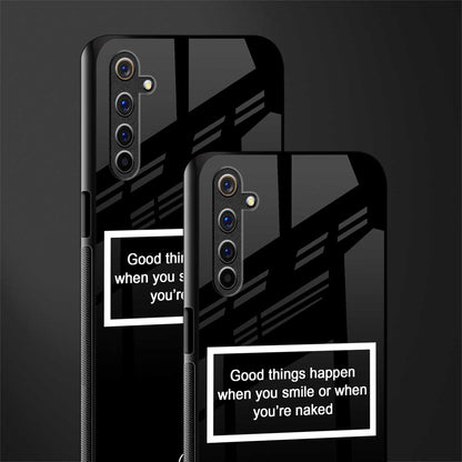smile or naked black glass case for realme 6i image-2