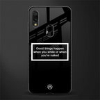 smile or naked black glass case for redmi note 7 image