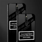 smile or naked black glass case for redmi 8 image-2