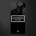 smile or naked black glass case for redmi 8 image