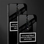 smile or naked black glass case for redmi k20 pro image-2