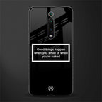 smile or naked black glass case for redmi k20 pro image