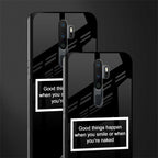 smile or naked black glass case for oppo a9 2020 image-2