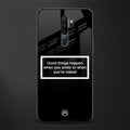 smile or naked black glass case for oppo a9 2020 image
