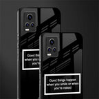 smile or naked black back phone cover | glass case for vivo y73