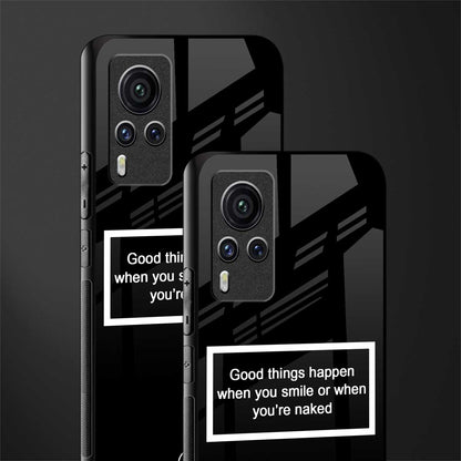 smile or naked black glass case for vivo x60 pro image-2