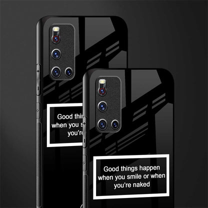 smile or naked black glass case for vivo v19 image-2