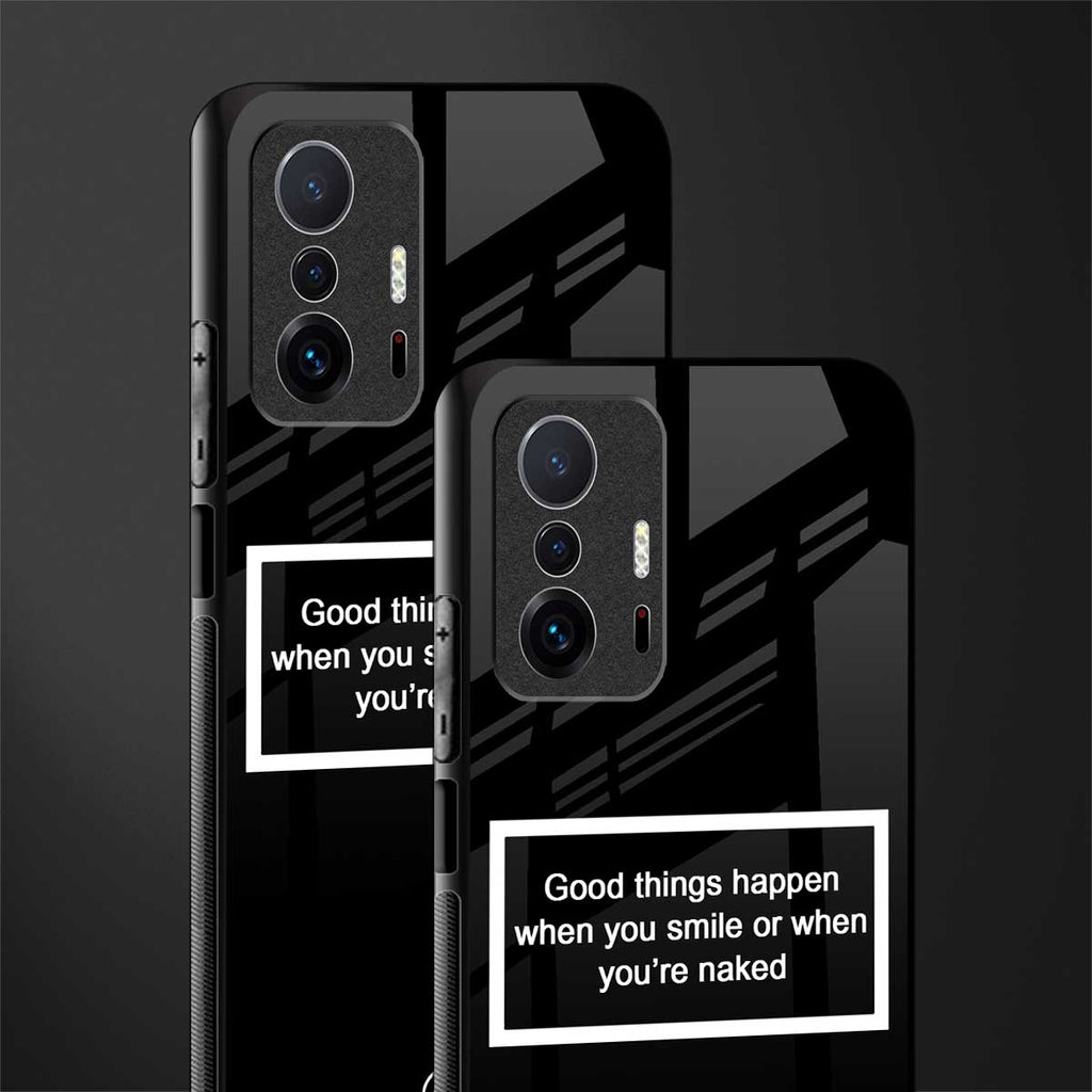 smile or naked black glass case for mi 11t pro 5g image-2