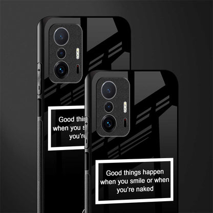 smile or naked black glass case for mi 11t pro 5g image-2
