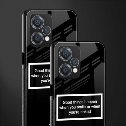 smile or naked black back phone cover | glass case for realme 9 pro 5g