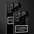 smile or naked black glass case for samsung galaxy s21 fe 5g image-2