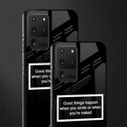 smile or naked black glass case for samsung galaxy s20 ultra image-2