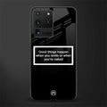 smile or naked black glass case for samsung galaxy s20 ultra image