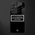 smile or naked black glass case for samsung galaxy s22 ultra 5g image