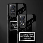smile or naked black glass case for redmi note 11 image-2