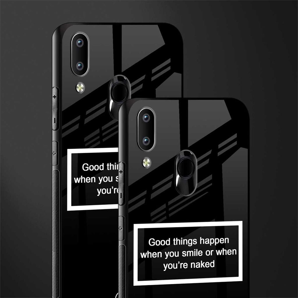 smile or naked black glass case for vivo y95 image-2