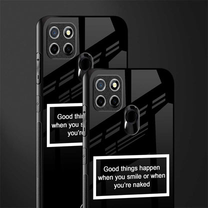smile or naked black glass case for realme narzo 20 image-2