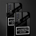 smile or naked black glass case for realme 7 image-2