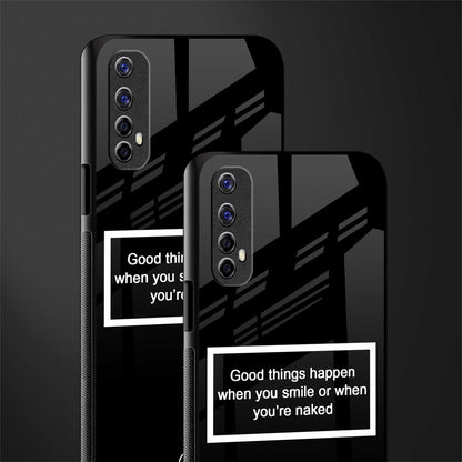 smile or naked black glass case for realme 7 image-2