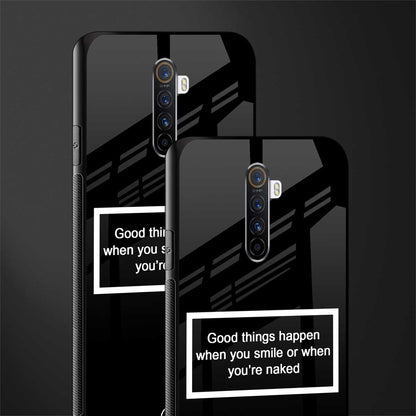 smile or naked black glass case for realme x2 pro image-2