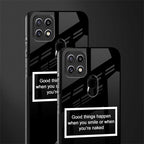 smile or naked black glass case for oppo a15s image-2
