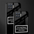 smile or naked black glass case for oppo f17 image-2