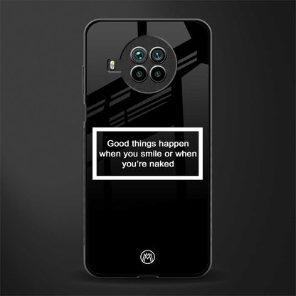 smile or naked black glass case for mi 10i image