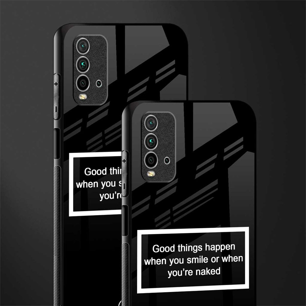 smile or naked black glass case for redmi 9 power image-2
