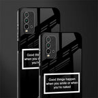 smile or naked black glass case for redmi 9 power image-2