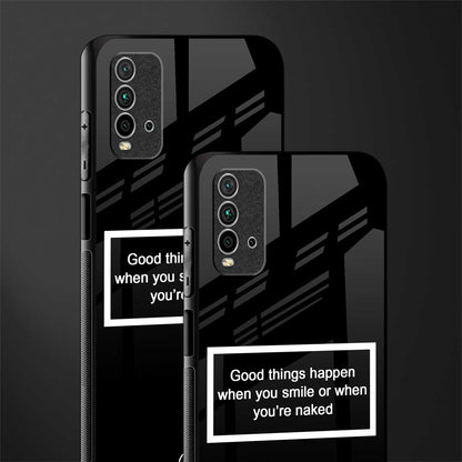 smile or naked black glass case for redmi 9 power image-2