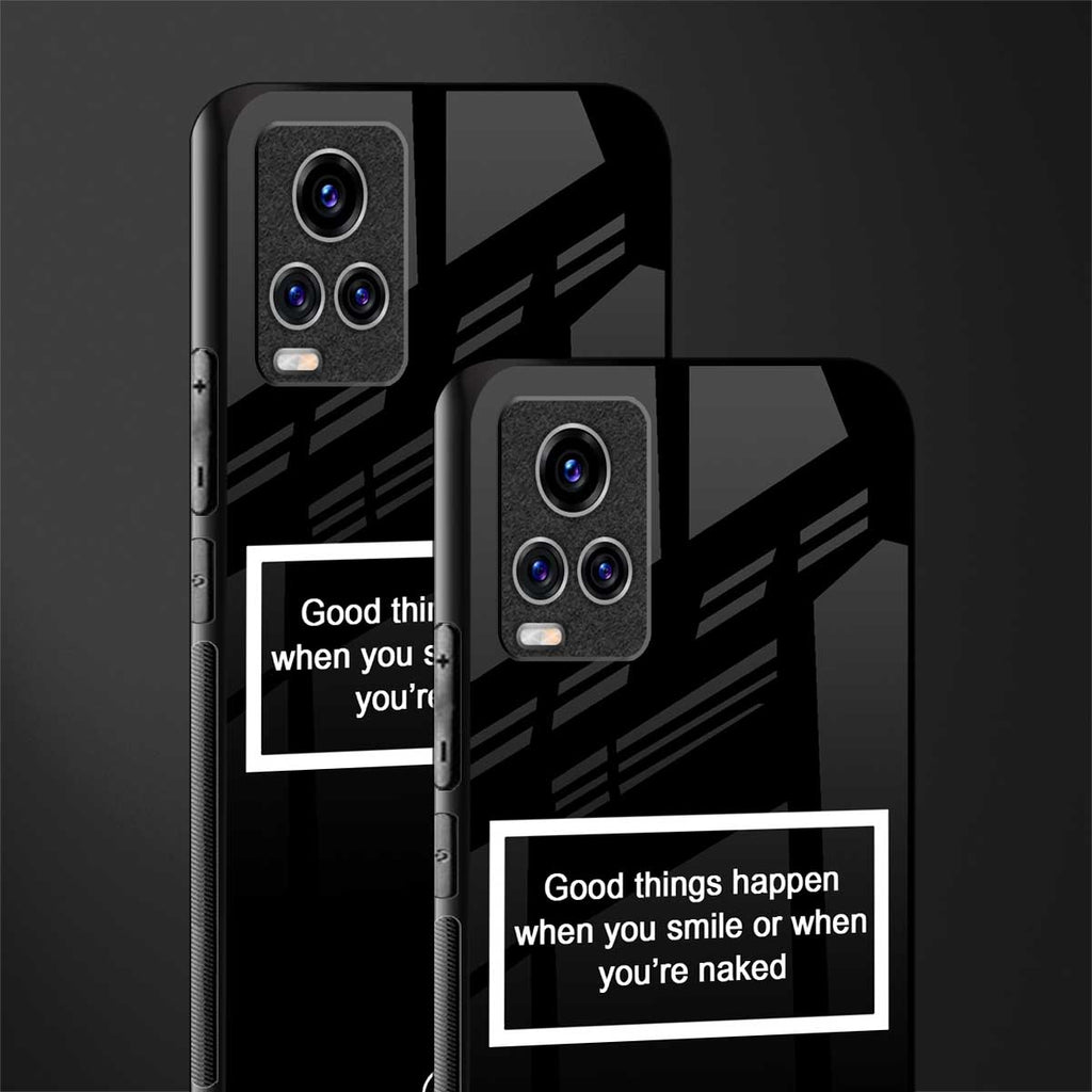 smile or naked black glass case for vivo v20 pro image-2