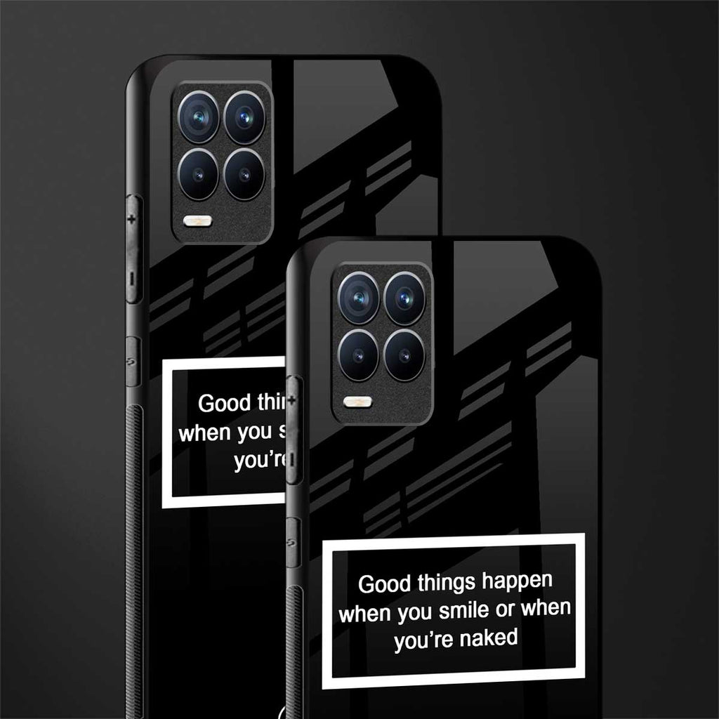 smile or naked black glass case for realme 8 pro image-2