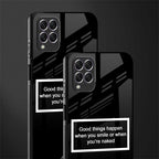 smile or naked black glass case for samsung galaxy f62 image-2