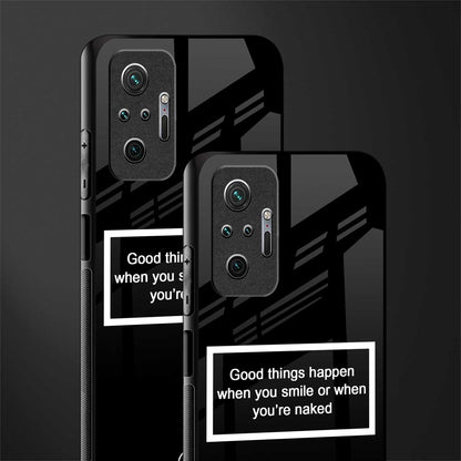 smile or naked black glass case for redmi note 10 pro image-2