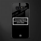 smile or naked black glass case for samsung galaxy note 8 image
