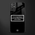 smile or naked black glass case for oppo f19 pro plus image