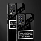 smile or naked black glass case for vivo y21t image-2