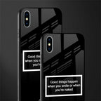 smile or naked black glass case for iphone xs max image-2