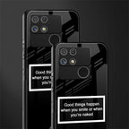 smile or naked black back phone cover | glass case for realme narzo 50a