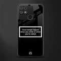smile or naked black back phone cover | glass case for realme narzo 50a