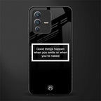 smile or naked black glass case for vivo v23 5g image