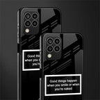 smile or naked black back phone cover | glass case for samsung galaxy m33 5g