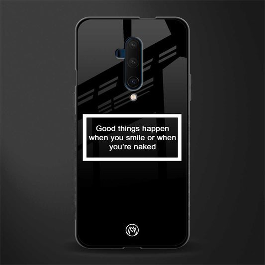 smile or naked black glass case for oneplus 7t pro image