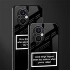 smile or naked black back phone cover | glass case for oppo f21 pro 5g