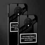 smile or naked black glass case for oneplus 7t image-2