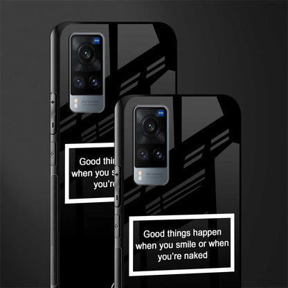 smile or naked black glass case for vivo x60 image-2