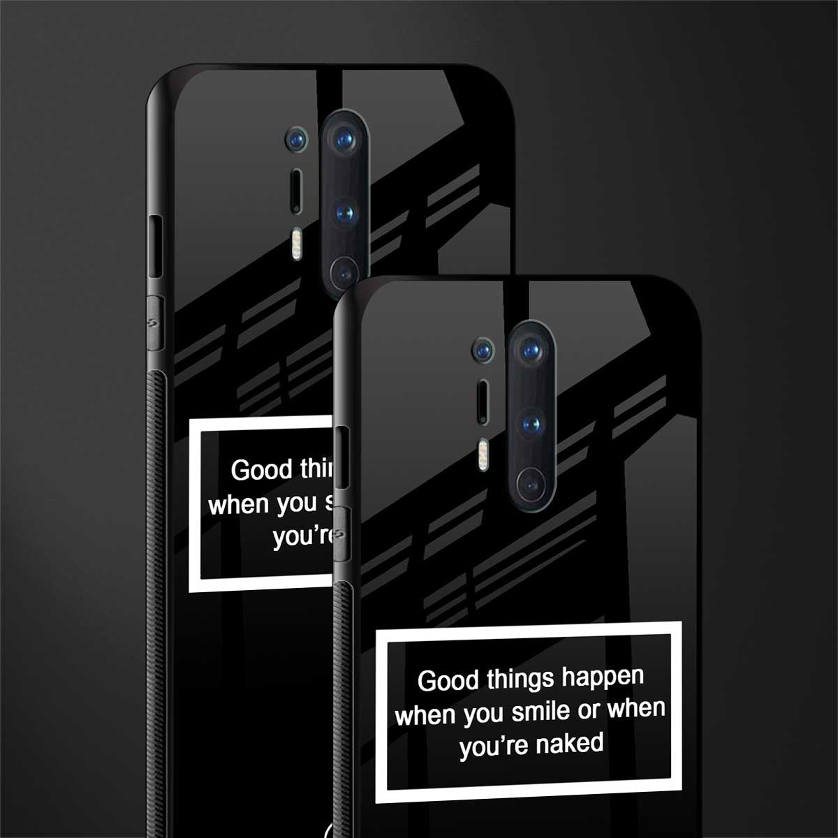 smile or naked black glass case for oneplus 8 pro image-2